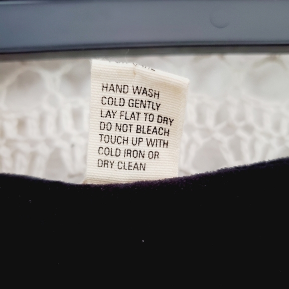 Anthropologie Viola Medallion Skirt Black Velvet Cream Lace Women's Size 0 - Picture 8 of 10